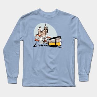 Lisboa Tram and Cathedral Long Sleeve T-Shirt